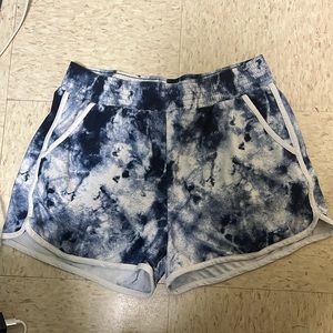 blue shorts